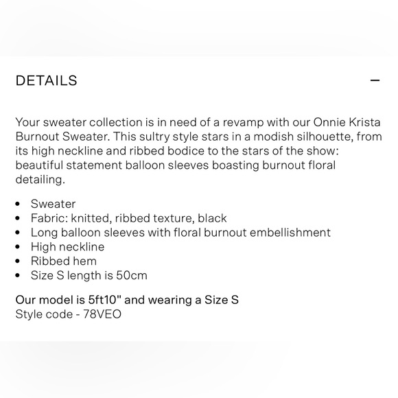 French Connection Balloon Burnout Sleeve Sweater - Picture 4 of 8